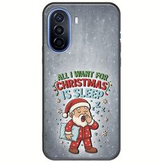 All I Want For Christmas Is - Sleep Huawei Nova Y70 Black TPU (Μαύρη Σιλικόνη)
