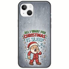 All I Want For Christmas Is - Sleep iPhone 14 Black TPU (Μαύρη Σιλικόνη)
