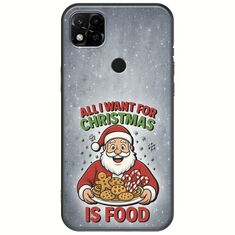 All I Want For Christmas Is - Food Xiaomi Redmi 10A Black TPU (Μαύρη Σιλικόνη)