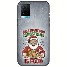 All I Want For Christmas Is - Food Vivo Y21s Black TPU (Μαύρη Σιλικόνη)