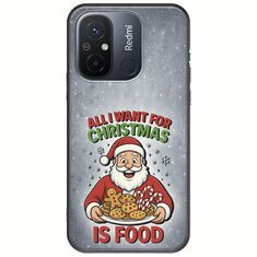 All I Want For Christmas Is - Food Xiaomi Redmi 12C Black TPU (Μαύρη Σιλικόνη)