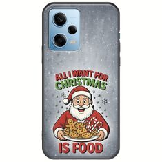 All I Want For Christmas Is - Food Xiaomi Redmi Note 12 4G Black TPU (Μαύρη Σιλικόνη)