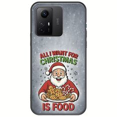 All I Want For Christmas Is - Food Xiaomi Redmi Note 12S Black TPU (Μαύρη Σιλικόνη)