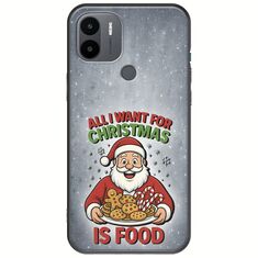 All I Want For Christmas Is - Food Xiaomi Redmi A2 Plus Black TPU (Μαύρη Σιλικόνη)