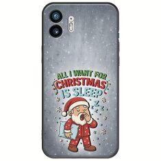 All I Want For Christmas Is - Sleep Nothing Phone (2) Black TPU (Μαύρη Σιλικόνη)