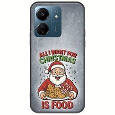 All I Want For Christmas Is - Food Xiaomi Redmi 13C Black TPU (Μαύρη Σιλικόνη)