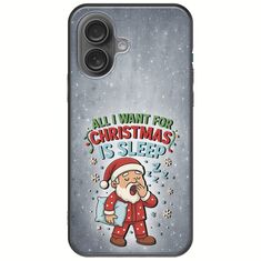 All I Want For Christmas Is - Sleep iPhone 16 Plus Black TPU (Μαύρη Σιλικόνη)