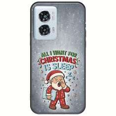 All I Want For Christmas Is - Sleep Motorola Edge 50 Fusion 5G Black TPU (Μαύρη Σιλικόνη)