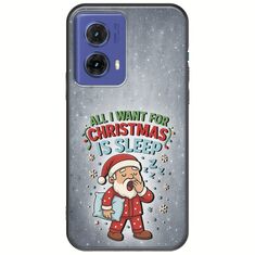 All I Want For Christmas Is - Sleep Motorola Moto G85 5G Black TPU (Μαύρη Σιλικόνη)