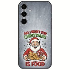 All I Want For Christmas Is - Food Samsung Galaxy S25+ 5G Black TPU (Μαύρη Σιλικόνη)