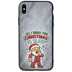 All I Want For Christmas Is - Sleep iPhone X / XS Groove TPU (Tempered Glass και TPU)