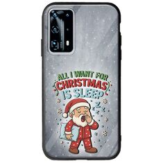 All I Want For Christmas Is - Sleep Huawei P40 Groove TPU (Tempered Glass και TPU)