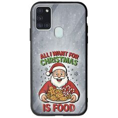 All I Want For Christmas Is - Food Samsung Galaxy A21s Groove TPU (Tempered Glass και TPU)