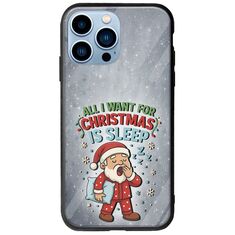 All I Want For Christmas Is - Sleep iPhone 14 Pro Max Groove TPU (Tempered Glass και TPU)