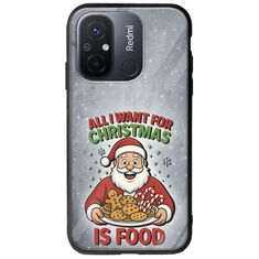 All I Want For Christmas Is - Food Xiaomi Redmi 12C Groove TPU (Tempered Glass και TPU)