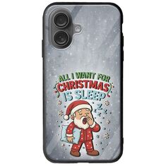 All I Want For Christmas Is - Sleep iPhone 16 Plus Groove TPU (Tempered Glass και TPU)