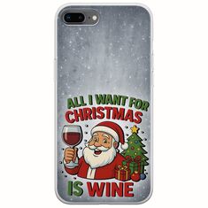 All I Want For Christmas Is - Wine iPhone 7 Plus Flexible TPU (Διάφανη Σιλικόνη)