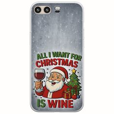 All I Want For Christmas Is - Wine Huawei P10 Plus Flexible TPU (Διάφανη Σιλικόνη)