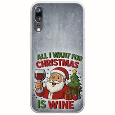 All I Want For Christmas Is - Wine Huawei P20 Flexible TPU (Διάφανη Σιλικόνη)