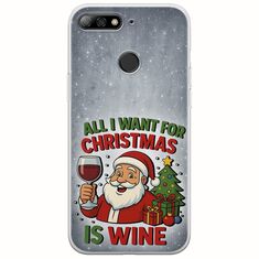 All I Want For Christmas Is - Wine Huawei P Smart Flexible TPU (Διάφανη Σιλικόνη)