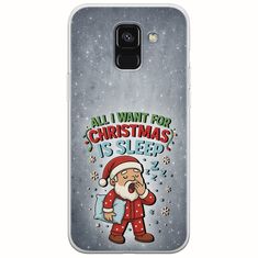 All I Want For Christmas Is - Sleep Samsung Galaxy A6 2018 Flexible TPU (Διάφανη Σιλικόνη)