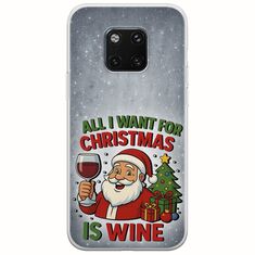 All I Want For Christmas Is - Wine Huawei Mate 20 Pro Flexible TPU (Διάφανη Σιλικόνη)