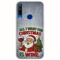 All I Want For Christmas Is - Wine Huawei Honor 20 Lite Flexible TPU (Διάφανη Σιλικόνη)