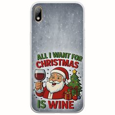 All I Want For Christmas Is - Wine Huawei Y5 2019 Flexible TPU (Διάφανη Σιλικόνη)