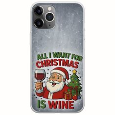 All I Want For Christmas Is - Wine iPhone 11 Pro Max Flexible TPU (Διάφανη Σιλικόνη)