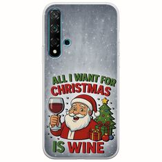 All I Want For Christmas Is - Wine Huawei Nova 5T Flexible TPU (Διάφανη Σιλικόνη)
