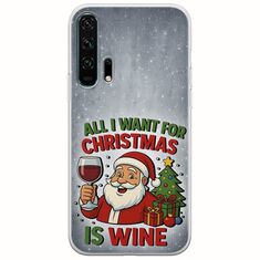 All I Want For Christmas Is - Wine Huawei Honor 20 Pro Flexible TPU (Διάφανη Σιλικόνη)
