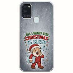 All I Want For Christmas Is - Sleep Samsung Galaxy A21s Flexible TPU (Διάφανη Σιλικόνη)