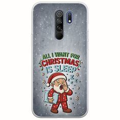 All I Want For Christmas Is - Sleep Xiaomi Redmi 9 Flexible TPU (Διάφανη Σιλικόνη)