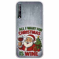 All I Want For Christmas Is - Wine Huawei P Smart S Flexible TPU (Διάφανη Σιλικόνη)