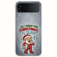 All I Want For Christmas Is - Sleep Samsung Galaxy Z Flip 4 5G Flexible TPU (Διάφανη Σιλικόνη)