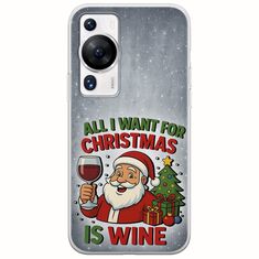 All I Want For Christmas Is - Wine Huawei P60 Flexible TPU (Διάφανη Σιλικόνη)
