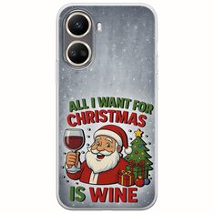 All I Want For Christmas Is - Wine Huawei Nova 10 SE Flexible TPU (Διάφανη Σιλικόνη)