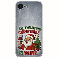 All I Want For Christmas Is - Wine iPhone 16e Flexible TPU (Διάφανη Σιλικόνη)