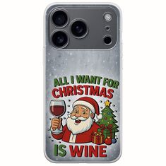 All I Want For Christmas Is - Wine iPhone 17 Pro Max Flexible TPU (Διάφανη Σιλικόνη)