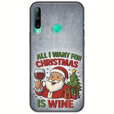 All I Want For Christmas Is - Wine Huawei P40 Lite E Black TPU (Μαύρη Σιλικόνη)
