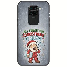 All I Want For Christmas Is - Sleep Xiaomi Redmi Note 9 Black TPU (Μαύρη Σιλικόνη)