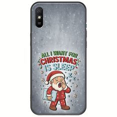 All I Want For Christmas Is - Sleep Xiaomi Redmi 9A Black TPU (Μαύρη Σιλικόνη)