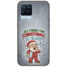 All I Want For Christmas Is - Sleep Realme 8 / 8 Pro Black TPU (Μαύρη Σιλικόνη)