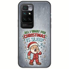 All I Want For Christmas Is - Sleep Xiaomi Redmi 10 Black TPU (Μαύρη Σιλικόνη)