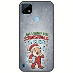 All I Want For Christmas Is - Sleep Realme C21Y / Realme C25Y Black TPU (Μαύρη Σιλικόνη)