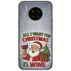 All I Want For Christmas Is - Wine Huawei Nova 8i Black TPU (Μαύρη Σιλικόνη)