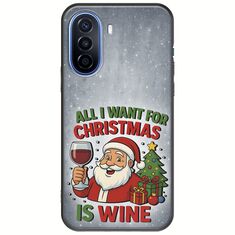 All I Want For Christmas Is - Wine Huawei Nova Y70 Black TPU (Μαύρη Σιλικόνη)