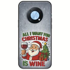 All I Want For Christmas Is - Wine Huawei Nova Y90 Black TPU (Μαύρη Σιλικόνη)