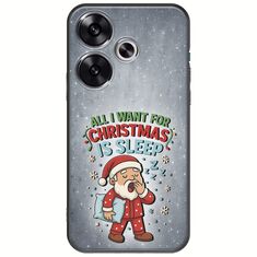 All I Want For Christmas Is - Sleep Xiaomi Poco F6 5G Black TPU (Μαύρη Σιλικόνη)