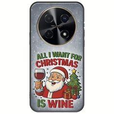 All I Want For Christmas Is - Wine Huawei Nova 12i Black TPU (Μαύρη Σιλικόνη)